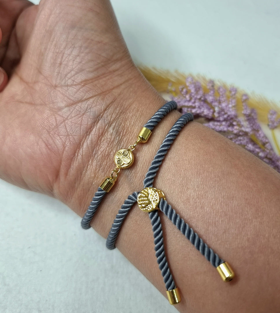18K Real Gold Round Thread Bracelet