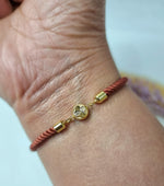 Load image into Gallery viewer, 18K Real Gold Round Thread Bracelet
