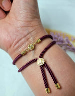 Load image into Gallery viewer, 18K Real Gold Round Thread Bracelet
