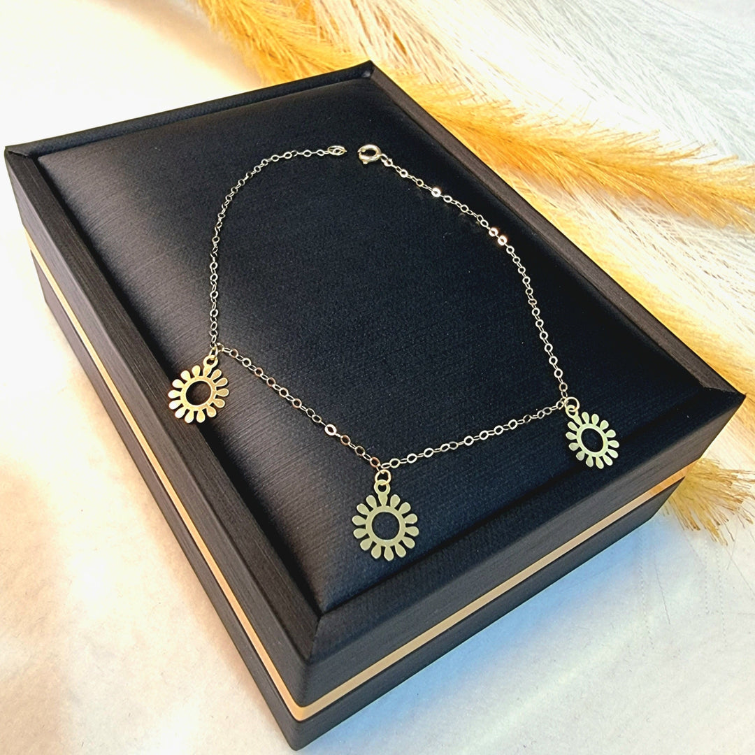 18K Real Gold Fine Round Bracelet