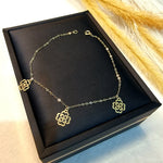 Load image into Gallery viewer, 18K Real Gold Fine Flower Bracelet
