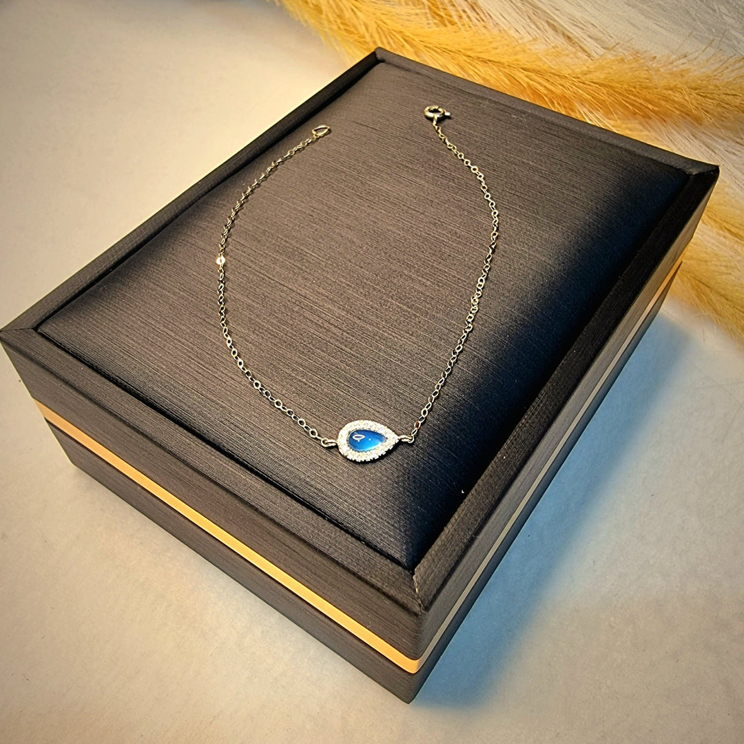 18K Real Gold Fine Stone Bracelet