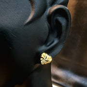 18K Real Gold Heart Design Earrings
