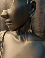 Load image into Gallery viewer, 18K Real Gold Hanging Tree Earring Set
