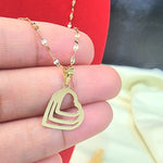Load image into Gallery viewer, 18K Real Gold Triple Heart Design Necklace
