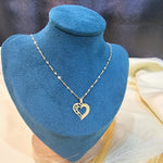 Load image into Gallery viewer, 18K Real Gold Heart w/ Love Design Necklace
