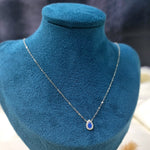 Load image into Gallery viewer, 18K Real Gold Skye Blue Stone Necklace
