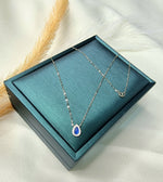 Load image into Gallery viewer, 18K Real Gold Skye Blue Stone Necklace

