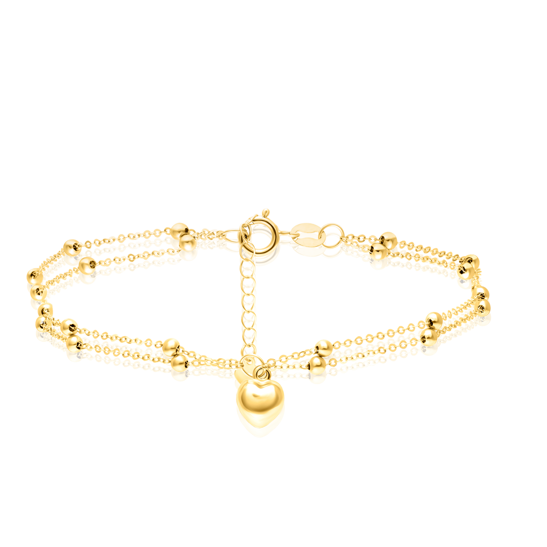 18K Real Gold 2 Layer Seed Bracelet