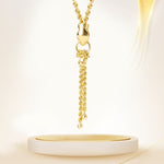 Load image into Gallery viewer, 18K Real Gold Fixed Hanging Necklace