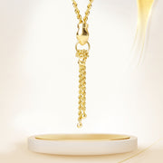 18K Real Gold Fixed Hanging Necklace