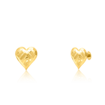 Load image into Gallery viewer, 18K Real Gold Heart Screw Earring Set
