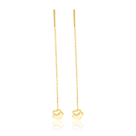 Load image into Gallery viewer, 18K Real Gold Hanging Heart Flower Earring Set
