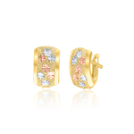 Load image into Gallery viewer, 18K Real Gold Curved Clip Earring Set
