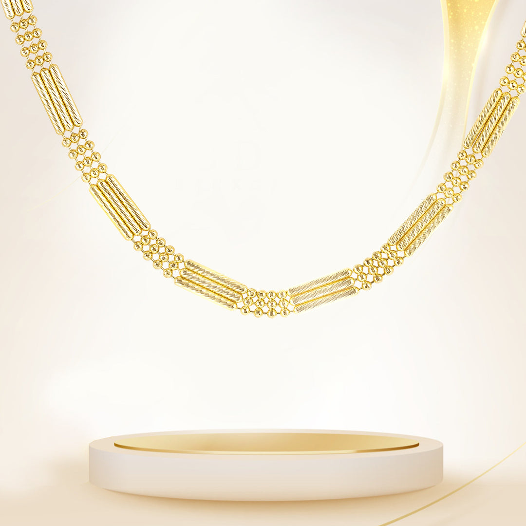 18K Real Gold 1 Color Layer Seed Chain