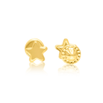 Load image into Gallery viewer, 18K Real Gold Star Screw Earring Set

