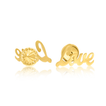 Load image into Gallery viewer, 18K Real Gold Love Screw Earring Set
