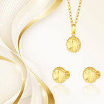 Load image into Gallery viewer, 18K Real Gold Round Screw Jewelry Set
