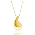Load image into Gallery viewer, 18K Real Gold Curved Drop Necklace
