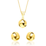 Load image into Gallery viewer, 18K Real Gold Twisted Ball Knot Jewelry Set
