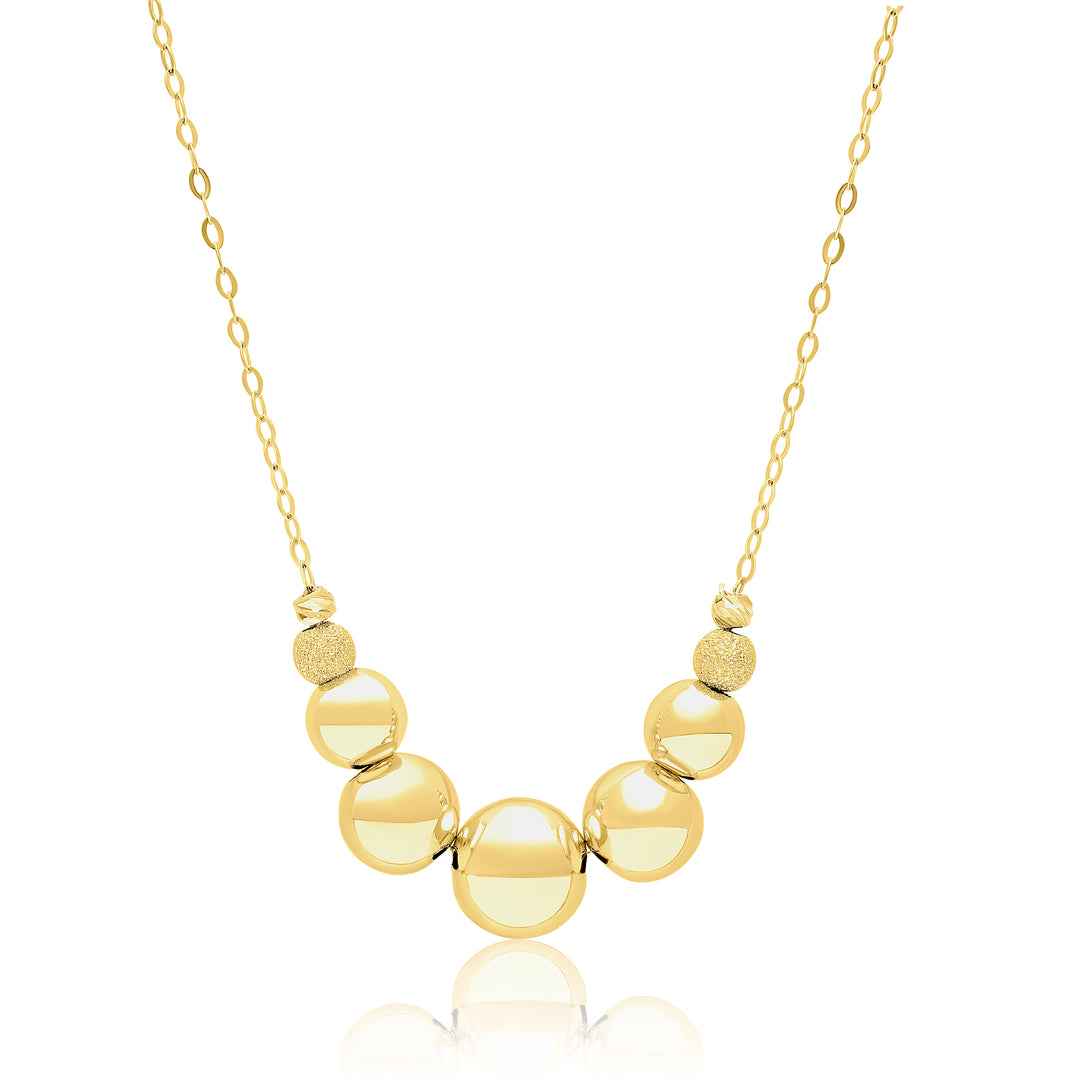18K Real Gold Seed Ball Necklace