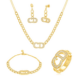 Load image into Gallery viewer, 18K Real Gold Elegant C.D Jewelry Set