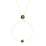 Load image into Gallery viewer, 18K Real Gold Black C.D Jewelry Set
