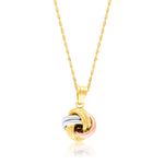 Load image into Gallery viewer, 18K Real Gold 3 Color Twisted Knot Necklace
