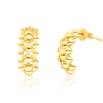 Load image into Gallery viewer, 18K Real Gold Half Curved Earring Set
