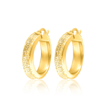 Load image into Gallery viewer, 18K Real Gold Thick Round Earring Set
