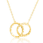 Load image into Gallery viewer, 18K Real Gold Stone Double Round Necklace
