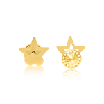Load image into Gallery viewer, 18K Real Gold Star Screw Earring Set
