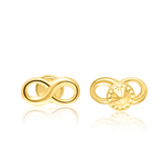 Load image into Gallery viewer, 18K Real Gold Infinity Screw Earring Set
