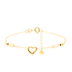 Load image into Gallery viewer, 18K Real Gold Heart Seed Bracelet
