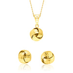 Load image into Gallery viewer, 18K Real Gold Twisted Ball Knot Jewelry Set
