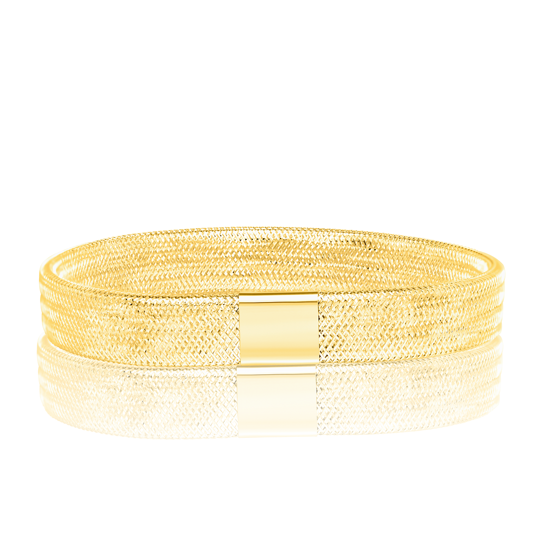 18K Real Gold Elastic Bangle