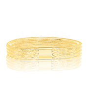 18K Real Gold Elastic Bangle