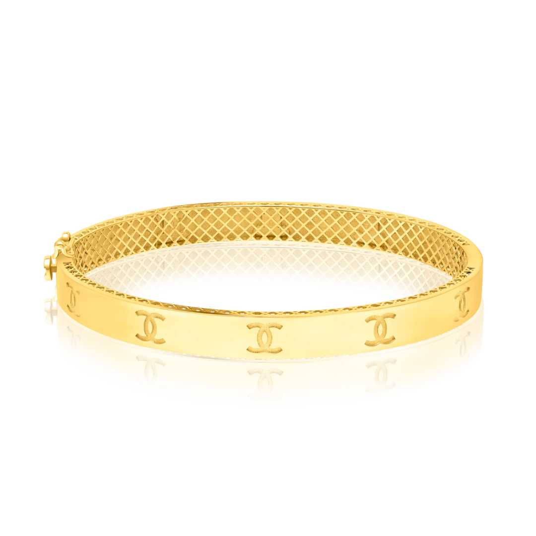 18K Real Gold Elegant C.H Bangle