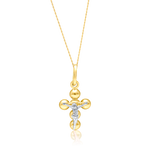 Load image into Gallery viewer, 18K Real Gold Seed Jesus Cross Necklace
