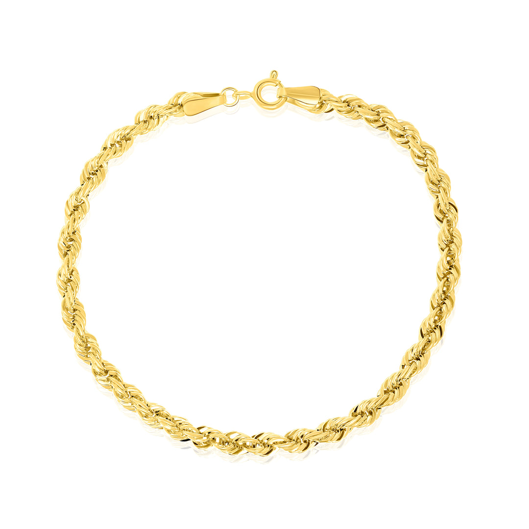 18K Real Gold Rope Bracelet
