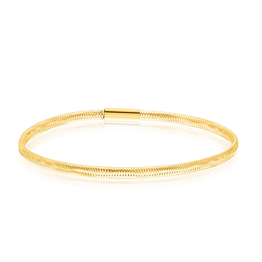 18K Real Gold Elastic Bangle