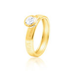 Load image into Gallery viewer, 18K Real Gold Stone Ring
