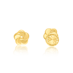 Load image into Gallery viewer, 18K Real Gold Flower Screw Earring Set
