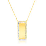 Load image into Gallery viewer, 18K Real Gold Square Stone Necklace
