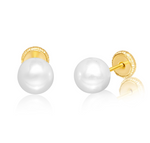 Load image into Gallery viewer, 18K Real Gold Pearl Screw Earring Set
