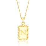 Load image into Gallery viewer, 18K Real Gold Letter N Seed Necklace
