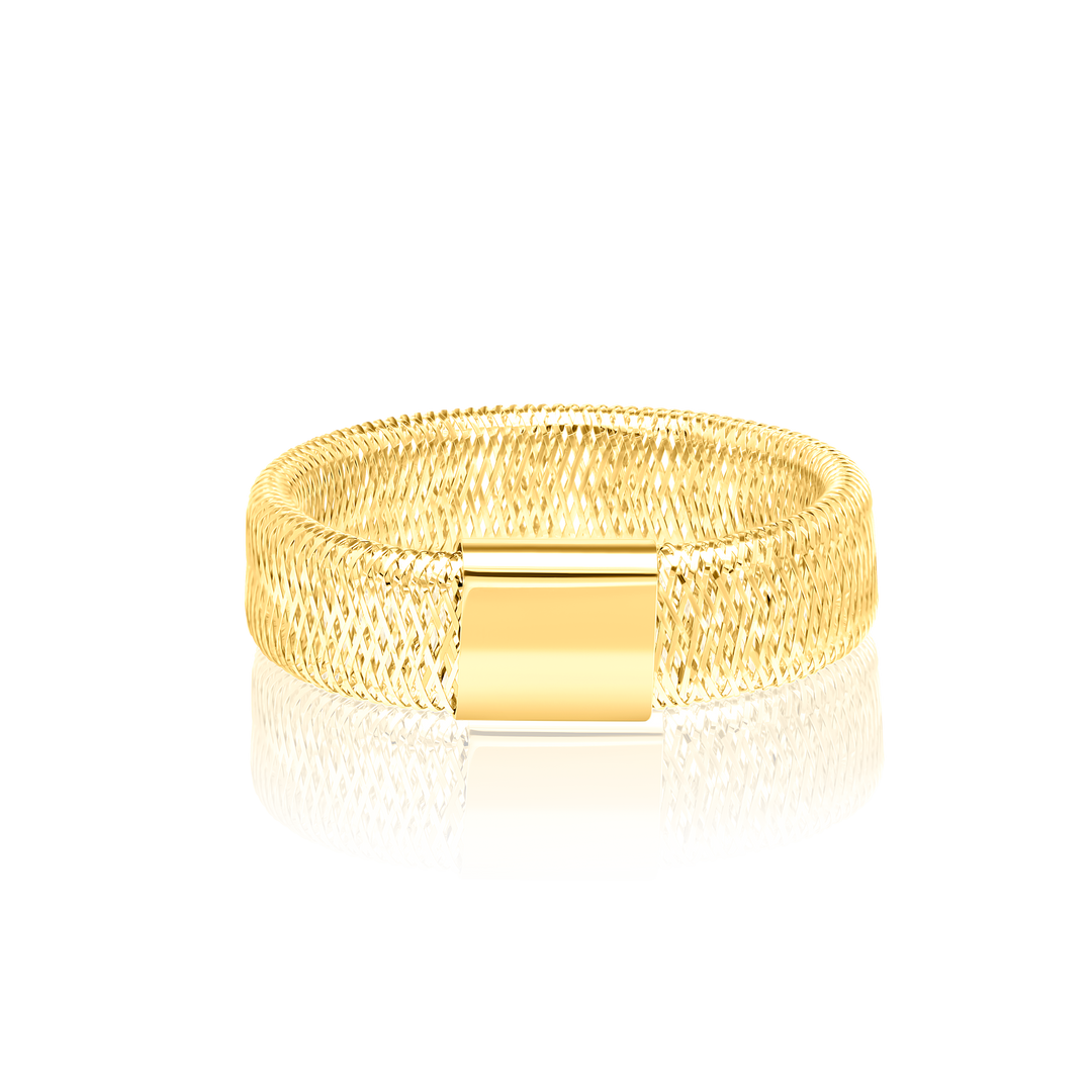 18K Real Gold Elastic Ring