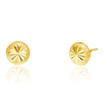 Load image into Gallery viewer, 18K Real Gold Round Flower Stud Earring Set
