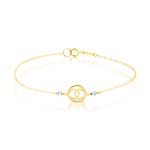 Load image into Gallery viewer, 18K Real Gold C.H White Seed Bracelet
