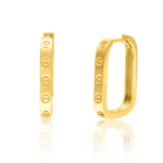 Load image into Gallery viewer, 18K Real Gold Curved Square Earring Set
